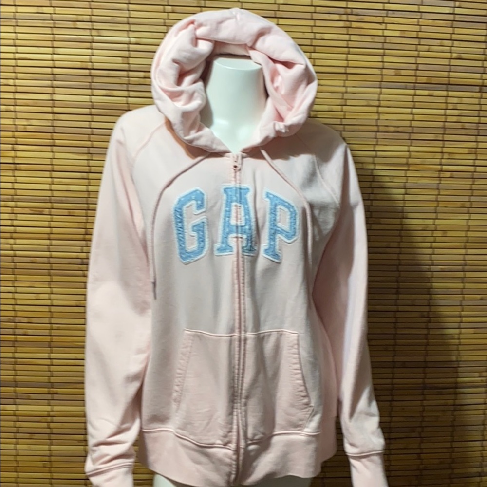Gap spell out pink full zip up hoodie xxl